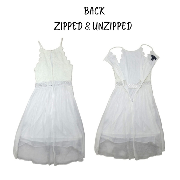 BCX Juniors Lace Hi-Low Fit & Flare Dress Size 3 - Picture 9 of 13